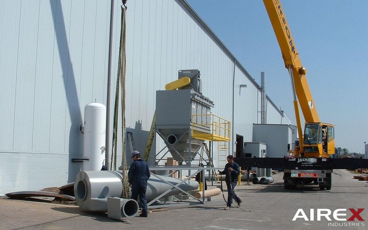 cyclone dust collector installation