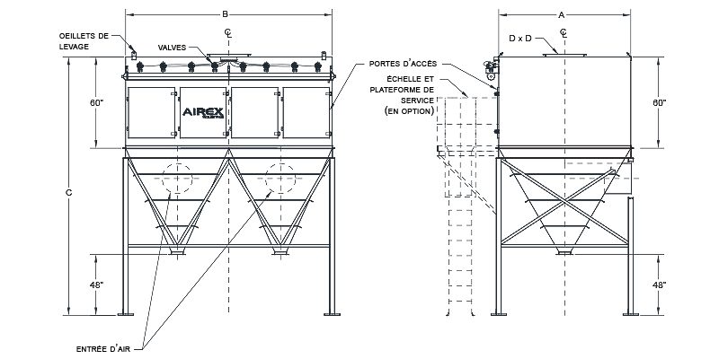 DCCH Models - Cartridge Dust Collector Specifications