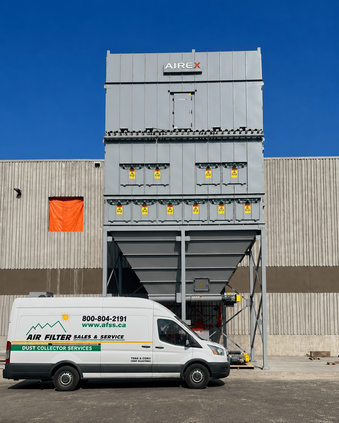 Airex Baghouse Dust Collection System at Ply Gem
