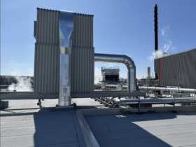 Airex Platinum Series PS-36 SB Cartridge Dust Collector installed at Saputo's plant