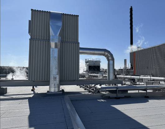 Airex Platinum Series PS-36 SB Cartridge Dust Collector installed at Saputo's plant