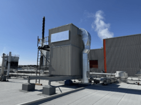 Airex Platinum Series PS-36 SB Cartridge Dust Collector installed at Saputo's plant