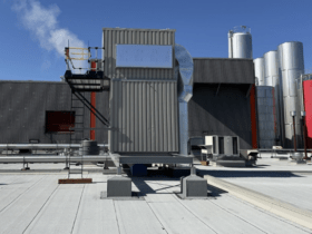 Airex Platinum Series PS-36 SB Cartridge Dust Collector installed at Saputo's plant
